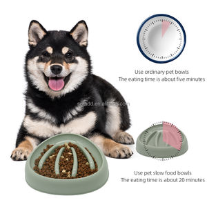 Mangkuk anjing pengumpan lambat bentuk desain cangkang, piring makan lambat PP Premium naik tidak licin - Product Image 3