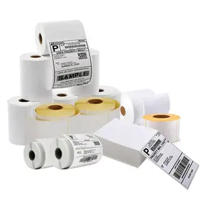 OEM blank direct thermal label adhesive sticker product white Barcode Label Roll