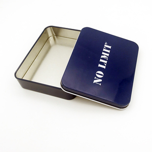 Hộp thiếc kim loại hình chữ nhật có nắp bản lề, in ấn tùy chỉnh, trống, dùng làm hộp quà tặng, in offset - Product Image 3