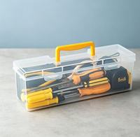 Caja de Herramientas Multifuncional para el Hogar, Llave Inglesa Portátil, Accesorios para Tornillos, Compartimentos para Piezas, Caja de Almacenamiento y Organización