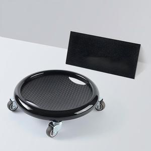 Rodillo Abdominal Redondo Negro de 4 Ruedas con Almohadilla Antideslizante para Ejercicios de Core - Product Image 1