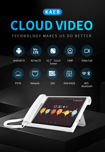 Téléphone de bureau intelligent 4G sans fil Android 10,1 pouces, grand écran, appels vidéo VoLTE, téléphone fixe sans fil pour les seniors - Product Image 4