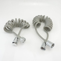 Tuyau flexible en PE pour salle de bain, pistolet de toilette rétractable à ressort avec pomme de douche et ligne téléphonique, accessoire de plomberie pratique