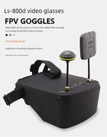 Masque vidéo FPV LS800D 5.8G avec enregistrement et affichage DVR
