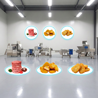 Ligne de production automatique de tourtes à la viande pour restaurant, haute capacité, production de galettes de hamburgers et de nuggets de poulet