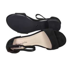 Sandales à talons pour femmes Tamaris, noires, talon de 4 cm, taille 40, avec bride à la cheville - Product Image 6