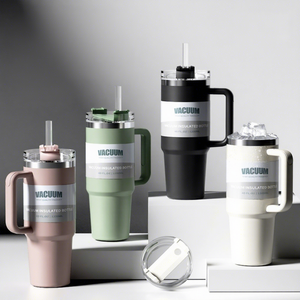 Taza aislada 1200 de acero inoxidable al vacío de gran capacidad de 304 ml con mango conveniente <span class=keywords><strong>para</strong></span> taza de café de viaje - Product Image 1