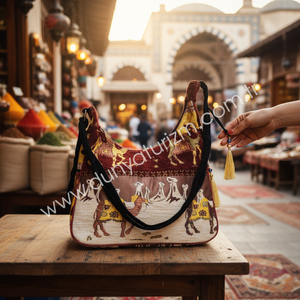 Camel-Bolso de borlas con tela turca De Turquía - Product Image 3