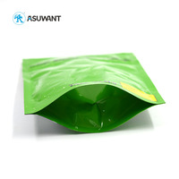 L'emballage comestible de tirette imperméable vert brillant en plastique tiennent le sac de poche avec la fenêtre