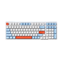 Capuchon de clé personnalisé en ABS à injection bicolore 98 touches rétroéclairées RVB à chaud touches N retournement tablette mécanique de jeu sans fil
