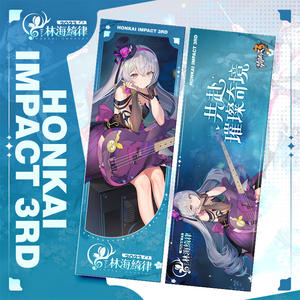 6 Designs Jeu Vidéo Honkai Star Rail Laser Signet Anime Personnage Raiden Mei Bronya Double Face Bronzing Laser Ticket Card - Product Image 2