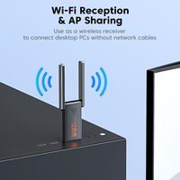 Adaptateur Toocki Wi-Fi 6 USB 1300Mbps double bande et MU-MIMO antenne rotative à 90 ° pour le streaming 4K jeux en ligne