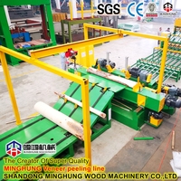 Machine à peler rotative sans broche MINGHUNG de 4 pieds avec moteur, boîte de vitesses, pompe et roulement, haute puissance pour le traitement du bois