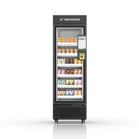 Distributeur automatique de collations réfrigérées intelligent pour 270 canettes, avec lecteur de cartes Nayax et système de paiement sans espèces