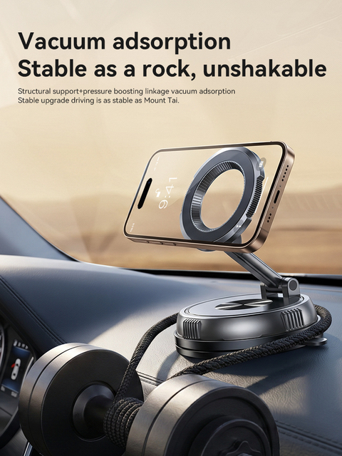 OEM Custom Vacuum Magnetic Car Phone Holder 70mm Large Suction Cup Metal N52 Magnet Mount for Dashboard Windshield Truck