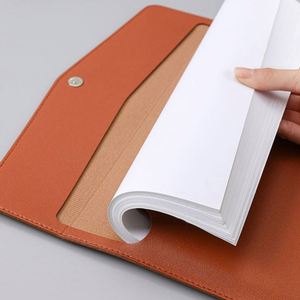 Promotion Business Leather <b>Folder</b> Logo A4 A5 A6 Administration <b>Portfolio</b> Envelope Paper File Holder Bag Custom Promotional Gifts - Product Image 5
