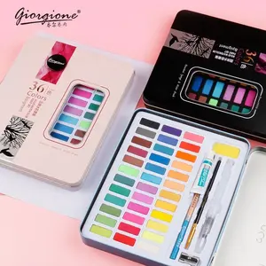 Großhandel anfänger aquarell material-Amazon Hot Selling 36 Farben Solid Aquarell Paint Set DIY Zeichnung Großhandel