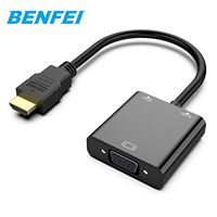 Adaptador VGA Personalizable con Baño de Oro (Macho/Hembra) para Computadora/Laptop/PC/Monitor, Modelo 000113, Material ABS/PVC