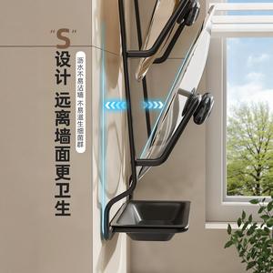 Soporte para tapas de ollas de madera de nogal, organizador de cocina multifunción montado en la pared con bandeja extraíble para tablas de cortar y utensilios de cocina - Product Image 4