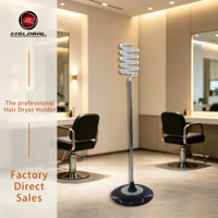 Support vertical transparent en acrylique pour sèche-cheveux en spirale |   Séchoir sur pied pour salon