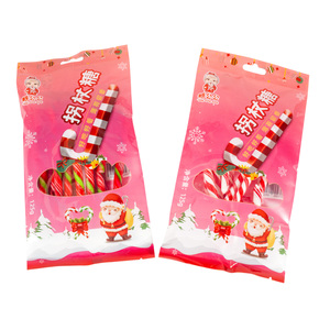 Bonbons durs multicolores en forme de canne à <span class=keywords><strong>sucre</strong></span>, saveur menthe poivrée, emballés en sachet cadeau, décoration de Noël, commande OEM - Product Image 3