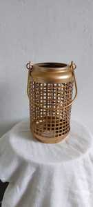 <b>Brass</b> <b>Lantern</b> Candle Holder Wire Mesh Hanging Lamp Decorative Light Jar for Home Wedding Party - Product Image 2