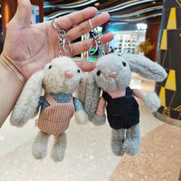 Uyeah OEM/ODM Porte-clés Lapin en Peluche Personnalisé, Breloque Douce en Forme de Lapin, Jouet pour Sac à Dos et Sac à Main, Idéal pour Cadeaux
