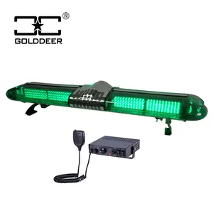 สีเขียว LED Strobe Lightbar ตำรวจไฟไซเรนไฟฉุกเฉินบาร์สำหรับนักดับเพลิง