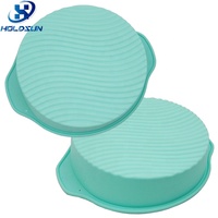 Moules à gâteau ronds en silicone flexible réutilisables résistants à la chaleur antiadhésifs de 9 pouces avec démoulage facile, couleurs personnalisables