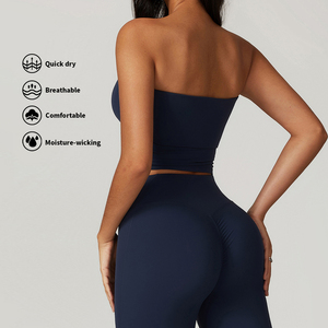 <span class=keywords><strong>Ropa</strong></span> deportiva con logotipo personalizado para <span class=keywords><strong>mujer</strong></span>, traje para gimnasio, entrenamiento físico, <span class=keywords><strong>ropa</strong></span> deportiva de alta elasticidad, conjunto de <span class=keywords><strong>ropa</strong></span> deportiva para Yoga - Product Image 5