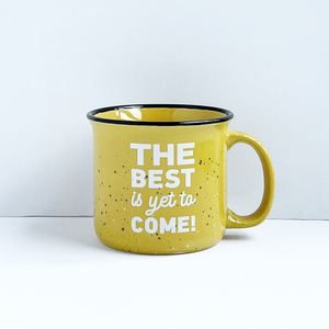 Tazza in Ceramica Blu Navy Maculata con Scritta '<span class=keywords><strong>Dream</strong></span> BIG', Tazza da Caffè Stile Campeggio, Stoviglie in Gres, Forniture Aziendali - Product Image 2