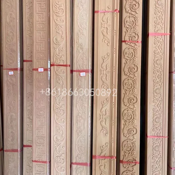 Wood Carved Timber Carving Moulding Trim Moldings Picture Frame Wall Ceiling Door Ornament Wood Frame Mouldings