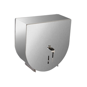 Dispensador de <span class=keywords><strong>papel</strong></span> <span class=keywords><strong>higiénico</strong></span> montado en la pared, gran rollo, SUS304, de acero inoxidable, con forma de escudo, nuevo modelo - Product Image 3