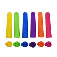 Moule à glaces en silicone avec couvercles, moules à sucettes glacées en silicone réutilisables, tubes à glaces en silicone