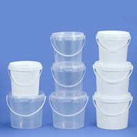 Seau en plastique cylindrique hermétique de qualité alimentaire vide pour l'emballage de confiture chaude, transparent, scellé, 500 ml avec couvercle