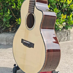 <span class=keywords><strong>Guitare</strong></span> acoustique de style JF de la marque Aiersi, largeur de la table de 45 mm, entièrement en bois massif, pour les amateurs de musique - Product Image 1