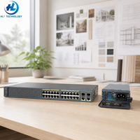 Switch Gestionado Gigabit Ethernet de 24 Puertos 1200-24FP-4G con PoE+ Completo, Presupuesto de PoE de 370W y 4 Puertos SFP de Enlace Ascendente de 1G para Oficina