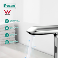 Robinet à capteur sans contact à trou unique certifié Watermark Frascio, en laiton mural au design moderne pour salle de bain et salle de sport