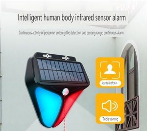 Lampu dinding peringatan #1, induksi surya 26LED dengan manik-manik merah dan biru AC IP65 dinilai untuk deteksi tubuh manusia - Product Image 4