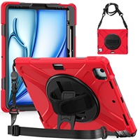 Housse de tablette antichoc rigide élégante pour iPad Pro 12.9 2018 2020/2021/2022/ Air 13 2024/iPad Air 13 2025 M3 360 étui rotatif