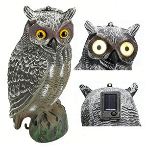 Señuelos de Caza de Plástico Giratorios Solares DaQin con Cabezas Móviles de EVA, Ojos Intermitentes, Impermeables, para Ahuyentar Aves - Product Image 1