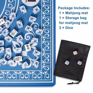 Tapete de Mahjong Americano FX con Reglas Impresas, Tapete de Caucho Natural + Fibra de Poliéster, Resistente al Agua, Reducción de Ruido, Mahjong OEM - Product Image 5