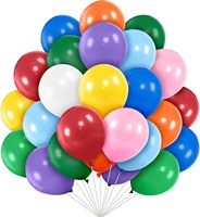 Ballons de fête de 5 pouces, lot de 100 ballons en latex, mini ballons pour décorations de fête d'anniversaire, ballons colorés à l'hélium, en vrac