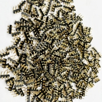 Contact de broche en laiton plaqué or 10u'' de type SMT, broche femelle Pogo personnalisée de 1,5*1,8 mm