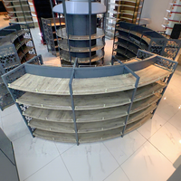 Présentoir de supermarché personnalisable à 5 étagères Porte-gondole métallique léger double face pour supermarché