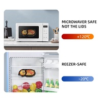 Boîtes Alimentaires Jetables en PP à 3 Compartiments, Emballages Plastiques pour Plats à Emporter