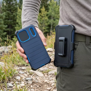 Funda Defender <span class=keywords><strong>Pro</strong></span> con líneas para <span class=keywords><strong>iPhone</strong></span> 17 <span class=keywords><strong>Pro</strong></span> <span class=keywords><strong>Max</strong></span> Plus, clip de cinturón, protección contra caídas, cubierta resistente a prueba de golpes de cuerpo completo - Product Image 1
