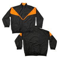 Veste coupe-vent noire et orange avec logo personnalisé - Réversible, imperméable, respirante, à capuche, décontractée, streetwear d'hiver, vêtement d'extérieur, fermeture éclair intégrale