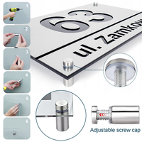 Vis de fixation murale en inox pour verre, support publicitaire, diamètre 12mm, 16mm, 19mm, 25mm