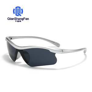 Lunettes de soleil QSF pour le cyclisme en plein air, pour femmes, utilisation jour et nuit, coupe-vent, UV400, demi-monture, pour la course à pied - Product Image 2